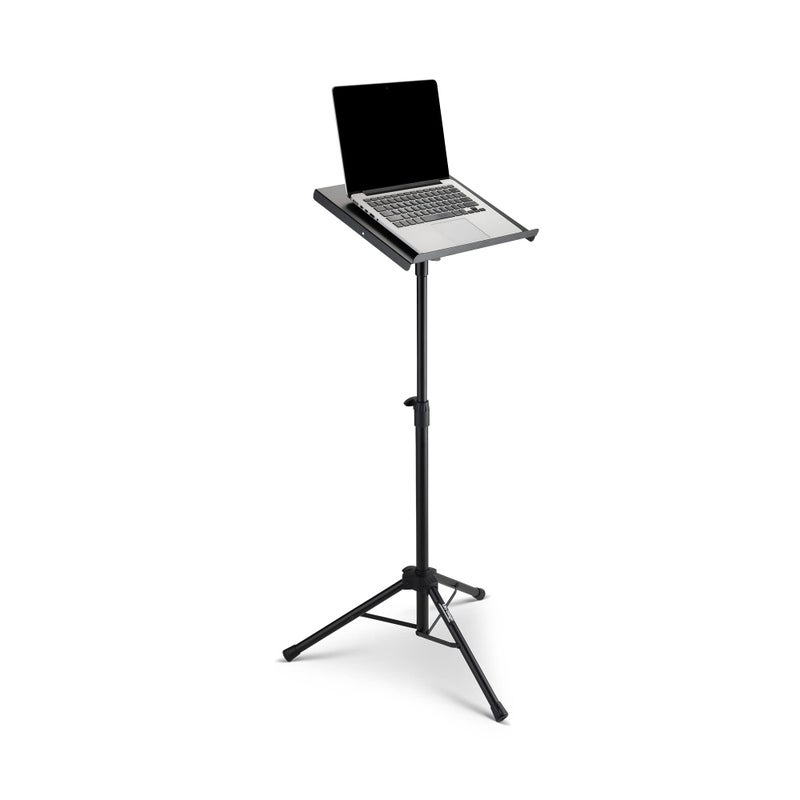 OnStage On-Stage LPT7000 Deluxe Laptop Stand, Adjustable Height and Tilt, Metal Construction, Black, Foldable - Image 4